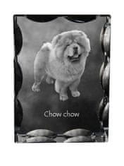 Artdog Chow Chow - kristal s sliko psa, stekleni kipec s sliko, edinstven okvir s sliko blagovne znamke Art-Dog