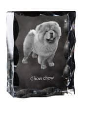 Artdog Chow Chow - kristal s sliko psa, stekleni kipec s sliko, edinstven okvir s sliko blagovne znamke Art-Dog