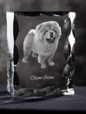 Artdog Chow Chow - kristal s sliko psa, stekleni kipec s sliko, edinstven okvir s sliko blagovne znamke Art-Dog