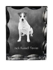 Artdog Jack Russell terier - kristal s sliko psa, stekleni kipec s sliko, edinstven okvir s sliko blagovne znamke Art-Dog