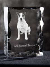 Artdog Jack Russell terier - kristal s sliko psa, stekleni kipec s sliko, edinstven okvir s sliko blagovne znamke Art-Dog