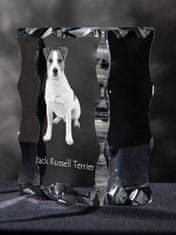 Artdog Jack Russell terier - kristal s sliko psa, stekleni kipec s sliko, edinstven okvir s sliko blagovne znamke Art-Dog