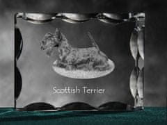 Artdog Škotski terier, Aberdeen Terrier, Scottie, Aberdeenie - kristal s sliko psa, stekleni kipec s sliko, edinstven okvir s sliko blagovne znamke Art-Dog