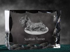 Artdog Škotski terier, Aberdeen Terrier, Scottie, Aberdeenie - kristal s sliko psa, stekleni kipec s sliko, edinstven okvir s sliko blagovne znamke Art-Dog