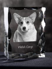 Artdog Pembroke Welsh Corgi - kristal s sliko psa, stekleni kipec s sliko, edinstven okvir s sliko blagovne znamke Art-Dog