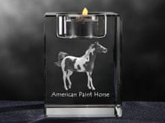 Artdog American Paint Horse - svečnik s sliko konja, kristalni čajnik, personalizirano darilo blagovne znamke Art-Dog