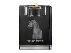 Artdog Morgan Horse - Svečnik s sliko konja, kristalni čajnik, personalizirano darilo blagovne znamke Art-Dog