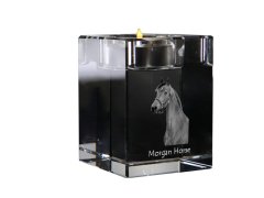 Artdog Morgan Horse - Svečnik s sliko konja, kristalni čajnik, personalizirano darilo blagovne znamke Art-Dog