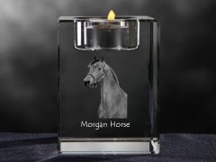 Artdog Morgan Horse - Svečnik s sliko konja, kristalni čajnik, personalizirano darilo blagovne znamke Art-Dog