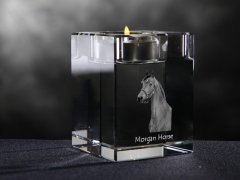 Artdog Morgan Horse - Svečnik s sliko konja, kristalni čajnik, personalizirano darilo blagovne znamke Art-Dog