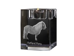 Artdog Shetland Pony - Svečnik s sliko konja, kristalni čajnik, personalizirano darilo blagovne znamke Art-Dog