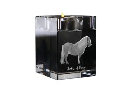 Artdog Shetland Pony - Svečnik s sliko konja, kristalni čajnik, personalizirano darilo blagovne znamke Art-Dog