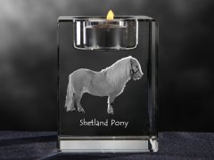 Artdog Shetland Pony - Svečnik s sliko konja, kristalni čajnik, personalizirano darilo blagovne znamke Art-Dog