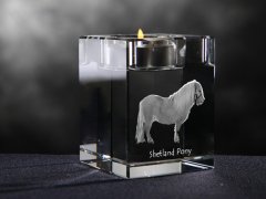 Artdog Shetland Pony - Svečnik s sliko konja, kristalni čajnik, personalizirano darilo blagovne znamke Art-Dog