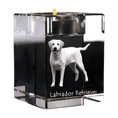 Artdog Labradorski retriever I - Svečnik s fotografijo psa, kristalni čajnik, personalizirano darilo blagovne znamke Art-Dog