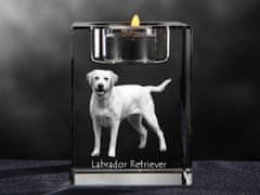 Artdog Labradorski retriever I - Svečnik s fotografijo psa, kristalni čajnik, personalizirano darilo blagovne znamke Art-Dog