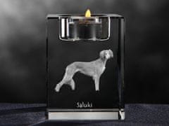 Artdog Saluki, perzijski hrt, arabski hrt, gazela I - Svečnike s fotografijo psa, kristalni čajnik, personalizirano darilo blagovne znamke Art-Dog