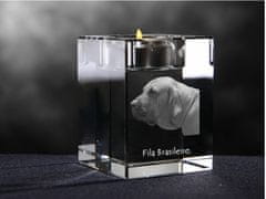 Artdog Fila Brasileiro - Svečnik s fotografijo psa, kristalni čajnik, personalizirano darilo blagovne znamke Art-Dog