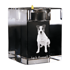 Artdog Jack Russell terier - Svečnike s pasjo fotografijo, kristalna posoda za čajne svečke, personalizirano darilo blagovne znamke Art-Dog