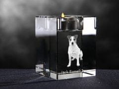 Artdog Jack Russell terier - Svečnike s pasjo fotografijo, kristalna posoda za čajne svečke, personalizirano darilo blagovne znamke Art-Dog