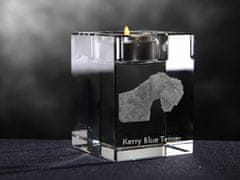 Artdog Kerry Blue Terrier, irski modri terier - Svečnike s pasjo fotografijo, kristalni čajnik, personalizirano darilo blagovne znamke Art-Dog