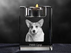 Artdog Pembroke Welsh Corgi - Svečnik s pasjo fotografijo, kristalni čajnik, personalizirano darilo znamke Art-Dog