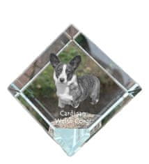 Artdog Cardigan Welsh Corgi I - kristalna kocka s fotografijo, fotografija konja v kristalu, kockasta tehtnica znamke Art-Dog