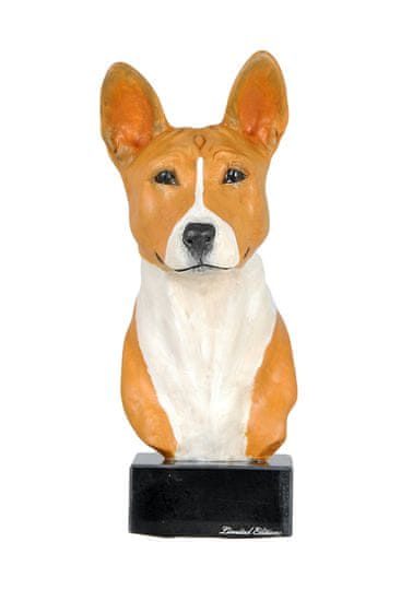 Artdog Basenji, afriški grmovni pes, kongovski pes - poslikana figurica, kip, figura, izdelal umetnik, blagovna znamka Art-Dog