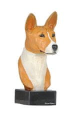 Artdog Basenji, afriški grmovni pes, kongovski pes - poslikana figurica, kip, figura, izdelal umetnik, blagovna znamka Art-Dog