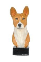 Artdog Basenji, afriški grmovni pes, kongovski pes - poslikana figurica, kip, figura, izdelal umetnik, blagovna znamka Art-Dog