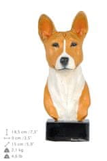 Artdog Basenji, afriški grmovni pes, kongovski pes - poslikana figurica, kip, figura, izdelal umetnik, blagovna znamka Art-Dog