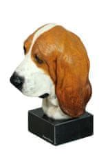 Artdog Basset Hound II - poslikana figurica, kip, figura, izdelal umetnik, blagovna znamka Art-Dog