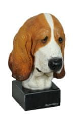 Artdog Basset Hound II - poslikana figurica, kip, figura, izdelal umetnik, blagovna znamka Art-Dog