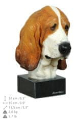 Artdog Basset Hound II - poslikana figurica, kip, figura, izdelal umetnik, blagovna znamka Art-Dog