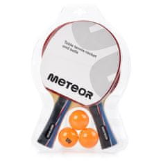 Sport Set za namizni tenis Meteor 2 loparja Mistral 3*, 3 žogice