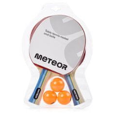 Sport Set za namizni tenis Meteor 2 loparja Sirocco 2*, 3 žogice