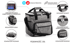 Sport Meteor Frosty 30 l termalna vreča črna