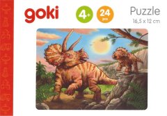 Goki Lesena sestavljanka Dinozavri: 24 kosov: Triceratops