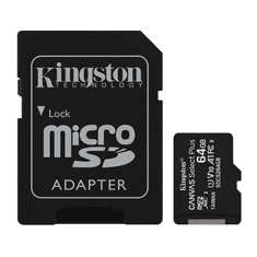 Kingston Spominska kartica Canvas Select Plus microSD 64GB