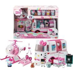 shumee HELLO KITTY reševalni set z reševalnim vozilom in helikopterjem + 6 figur