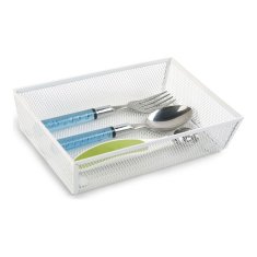 Miramarket Organizator jedilnega pribora Confortime Kovina Bela (21,8 x 15,24 x 5,2 cm)