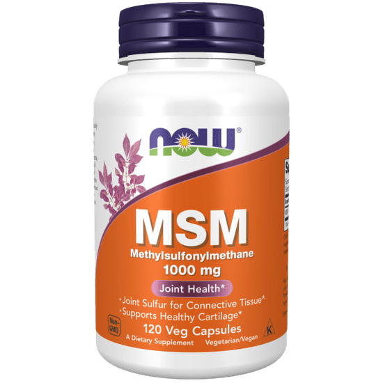 NOW Foods MSM 1000mg (120 rastlinskih kapsul)