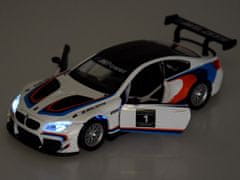 Toys BMW M6 GT3 v merilu 1:32 kovinski športni avtomobil svetlobni zvok ZA4613