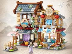 Toys Gradbeni bloki 970el Tradicionalni kitajski trg Trgovina z živili ZA4973