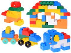 Toys Velike pisane plastične opeke Zoo + nalepke 88 kosov ZA4801