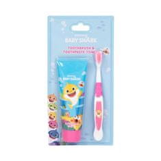 Pinkfong Baby Shark Set zobna ščetka 1 kos + zobna pasta 75 ml