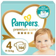 Pampers Premium Care plenice za enkratno uporabo 4 (9-14 kg) 104 kosi - MEGA PAKET