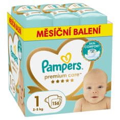 Pampers Premium Care plenice za enkratno uporabo, velikost 1, 156 kosov, 2kg-5kg