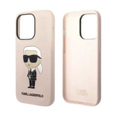 Karl Lagerfeld Ovitek Karl Lagerfeld "Icon - silicone pink" za iPhone 14 Pro (KLHCP14LSNIKBCP)