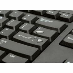 Kensington Tipkovnica Kensington 1500109ES Qwerty Španska Črna